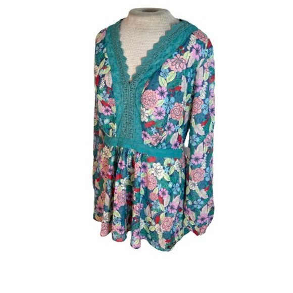 Matilda Jane Tops - Matilda Jane Boho Bohemian Floral Top Shirt Blouse